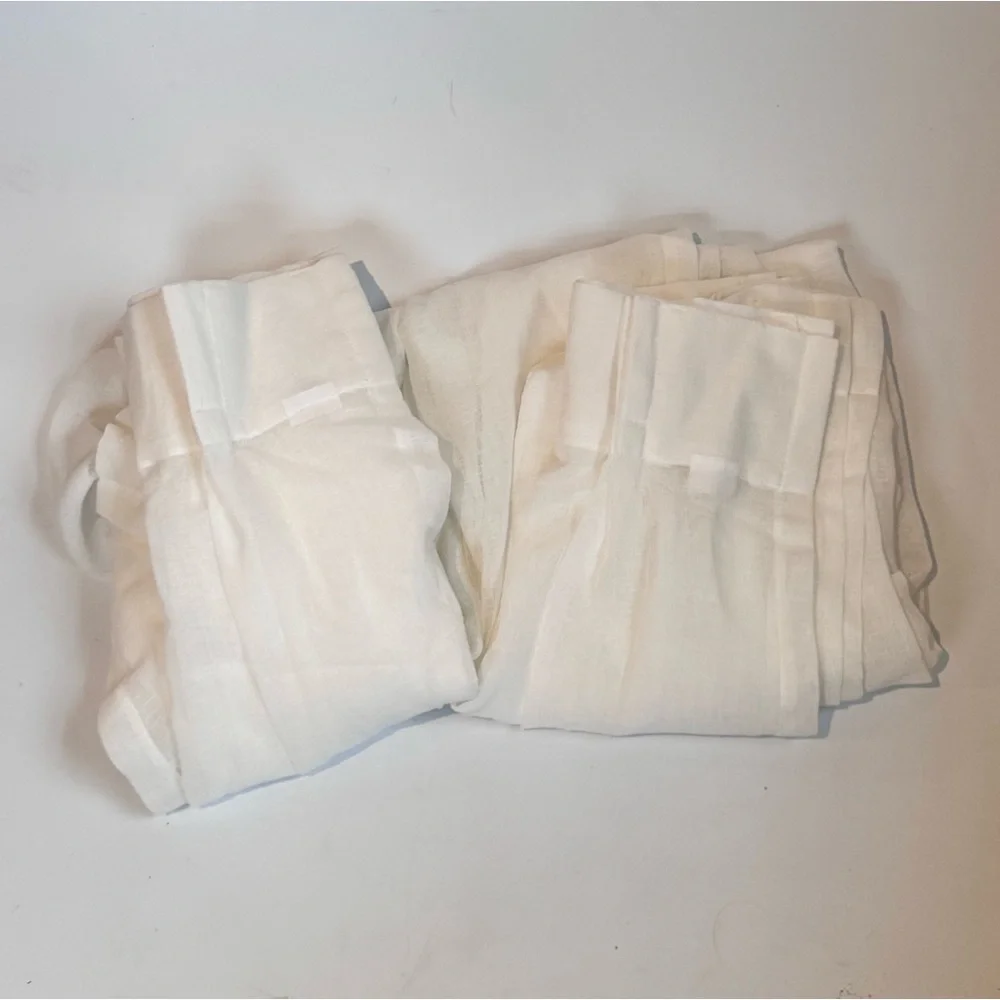 Set of 2 Highland Dunes CallananSolid Sheer Pinch Pleat Panel ALTL4684 Snowflake